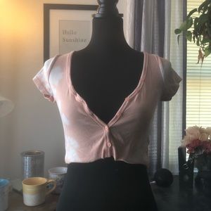 PacSun Peach Tie-Dye Crop-Top
Size X-Small